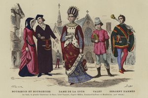 Francouzské kostýmy 13. století od French School