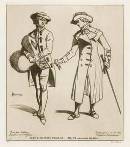 Francouzští dandies, 1778-79 od French School