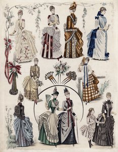 Francouzská módní deska, konec 19. století od French School