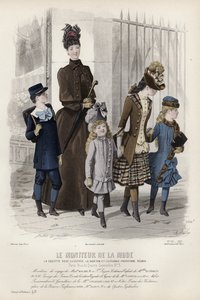 Francouzská módní deska, konec 19. století od French School
