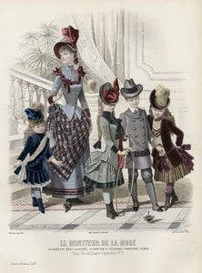 Francouzská módní deska, konec 19. století od French School