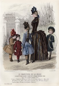 Francouzská módní deska, konec 19. století od French School