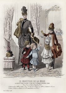 Francouzská módní deska, konec 19. století od French School