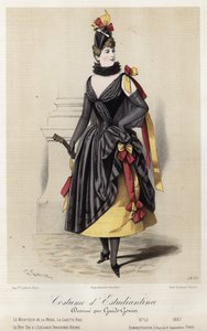 Francouzská módní deska, konec 19. století od French School
