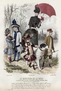 Francouzská módní deska, konec 19. století od French School