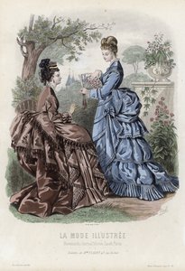 Francouzská módní deska, konec 19. století od French School