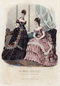 Francouzská módní deska, konec 19. století od French School