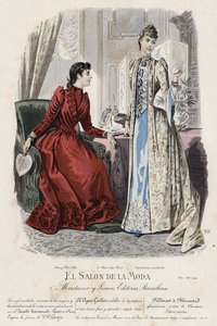 Francouzská módní deska, konec 19. století od French School