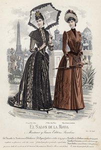 Francouzská módní deska, konec 19. století od French School