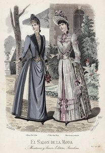 Francouzská módní deska, konec 19. století od French School
