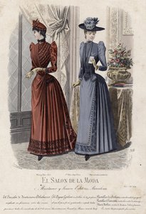 Francouzská módní deska, konec 19. století od French School