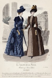 Francouzská módní deska, konec 19. století od French School