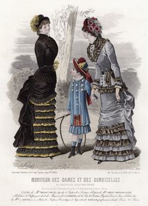 Francouzská módní deska, konec 19. století od French School
