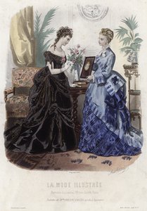 Francouzská módní deska, konec 19. století od French School