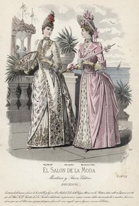 Francouzská módní deska, konec 19. století od French School