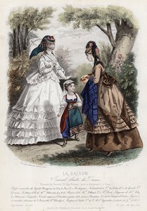 Francouzská módní deska, konec 19. století od French School