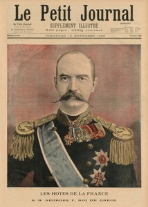 Francouzští hostitelé, Jeho Veličenstvo Jiří I., král Řecka, ilustrace přední obálky z 