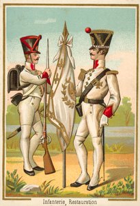 Francouzská pěchota restaurování (chromolitho) od French School