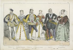 Francouzští králové a královny 16. a 17. století od French School