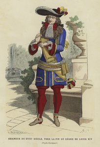 Francouzský šlechtic 18. století, ke konci vlády Ludvíka XIV od French School