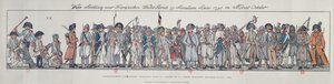 Francouzští vojáci v Německu, 1795 (barevná rytina) od French School