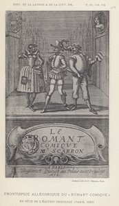 Alegorický frontispis římského komiksu (litho) od French School