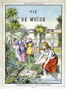 Frontispice knihy „Život Mojžíše“, ed. Olivier Pinot, Epinal, konec 19. století od French School