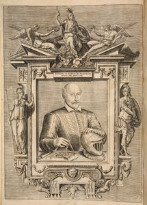 Frontispiece, od The Diverse Et Artificiose Machine od kapitána Agostina Ramelliho, hospoda. 1588 Engra od French School