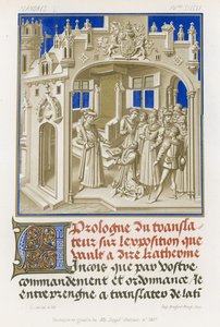 Frontispis v grisaille rukopisu od French School