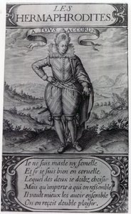 Frontispis k Les Hermaphrodites, Thomas Artus, 1605 od French School