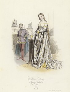 Kompletní kostým z doby vlády Karla V. Francie od French School