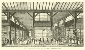 Dřevěné galerie, bývalý tábor Tatarů, v Palais-Royal, 1825 od French School