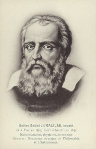 Galileo Galilei (1564-1642), italský fyzik, matematik a astronom (litografie) od French School