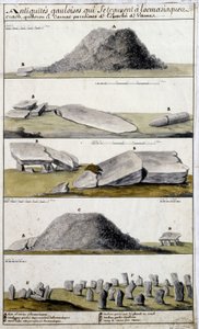 Galské starožitnosti umístěné v Locmariaquer, Crash, Quiberon a Carnac, farnosti Eveche de Vanne - v „“Historickém, topografickém a přírodním popisu Bretaně““ od Robiena od French School