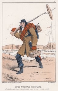 Guard National Sedentary (barevná rytina) od French School
