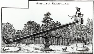 Garden see saw at Rambouillet, from Details des Nouveaux Jardins a la Mode od George Louis le Rouge, vydáno 1775-78 od French School