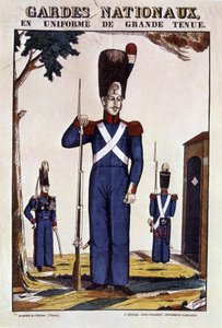 Národní gardisté ​​v uniformě - obrázek z Epinal od Georgina, ed. Pellerin od French School