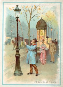 plynové osvětlení (chromolitho) od French School
