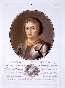 Gaston de Foix, vévoda de Nemours, z Portréty velkých mužů, slavných žen a nezapomenutelných předmětů Francie, publikované 1787-92 od French School