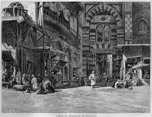 Brána Biwaristande Qalawim, z LEgypte, Georg Moritz Ebers, 1881 od French School