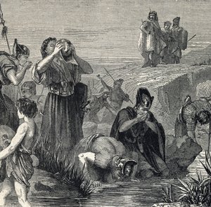 Gedeon (Gideon) volá Bohem, aby porazil Madianity, vybírá své vojáky z těch, kteří pijí, když si nosí vodu k ústům (Gideon nebo Gedeon si vybírá své vojáky, přičemž si nechávají pouze ty, kteří zvedli vodu k jejich ústům, a přitom dra od French School