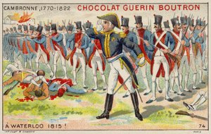 Generál Cambronne v bitvě u Waterloo od French School