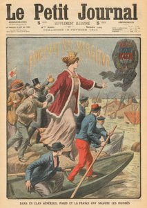 Velkorysost města Paříže a Francie při záchraně obětí povodní, ilustrace z 