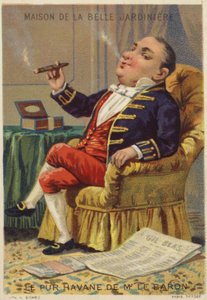 Gentleman Smoking Cigar od French School