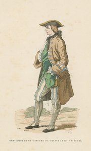 Gentleman v loveckém oděvu, 18. století od French School