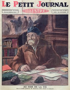 Georges Clemenceau (1841-1929) ve stáří, obálka Le Petit Journal 10. listopadu 1929
