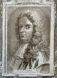 Giovanni Domenico Cassini (1625-1712), ilustrace z Histoire des Mathematiciens od Alexandra Saveriena (1720-1805), vydané v Paříži 1766 od French School