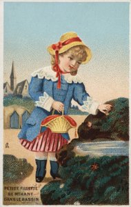 Dívka dává měkkýše do kbelíku od French School