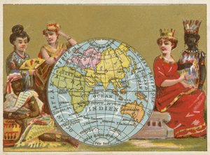 Globe - Francouzská vizitka 19. století od French School