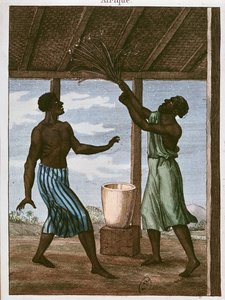 Gold Coast black konzultuje svůj osud, 1812 (barevná rytina)